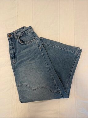 Triarchy High Rise Wide Leg Cropped Jeans Size 26
